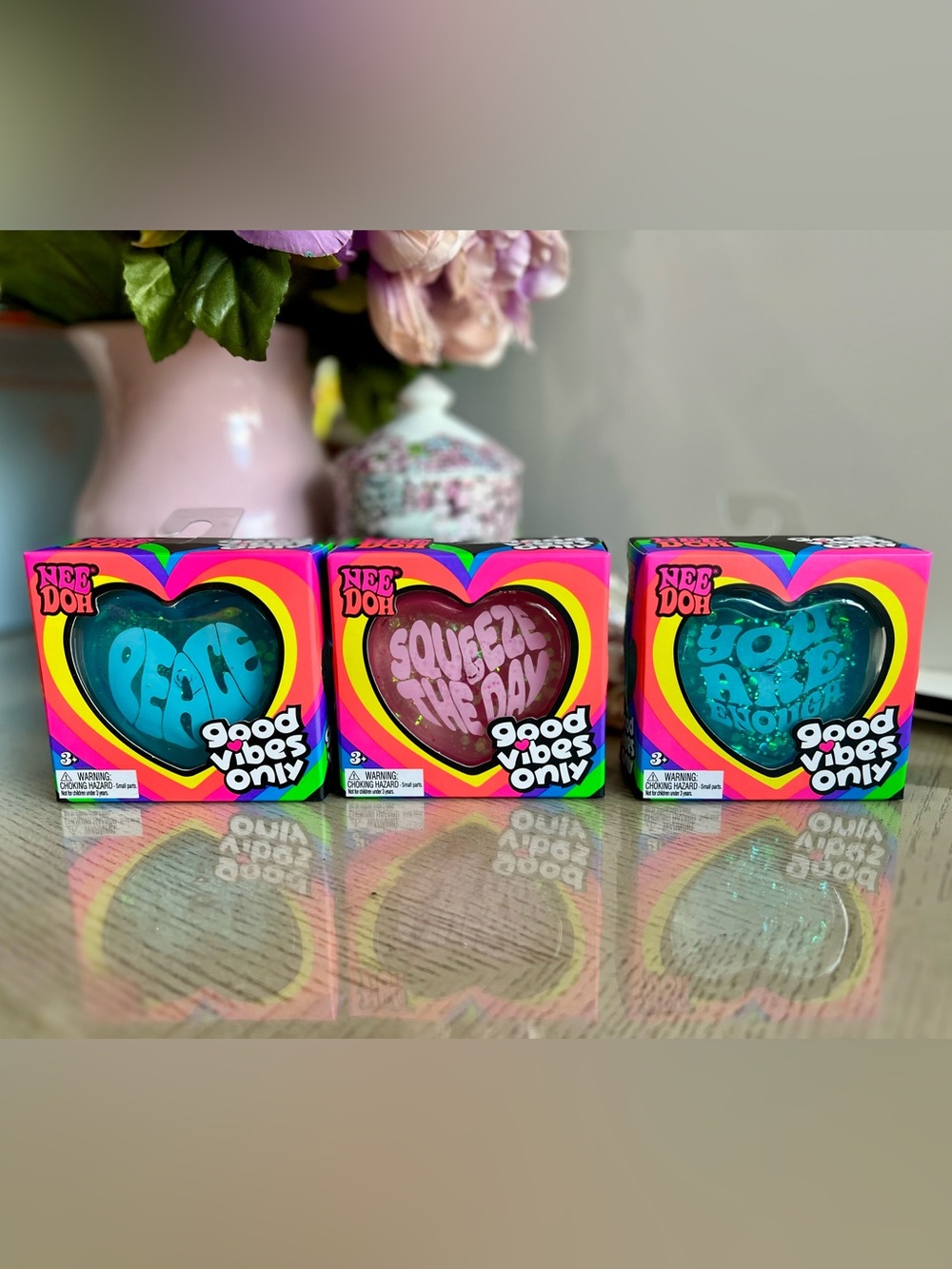 NEEDOH GOOD VIBES ONLY SQUISHY – 3 Pack (3 Pieces). AUTHENTIC